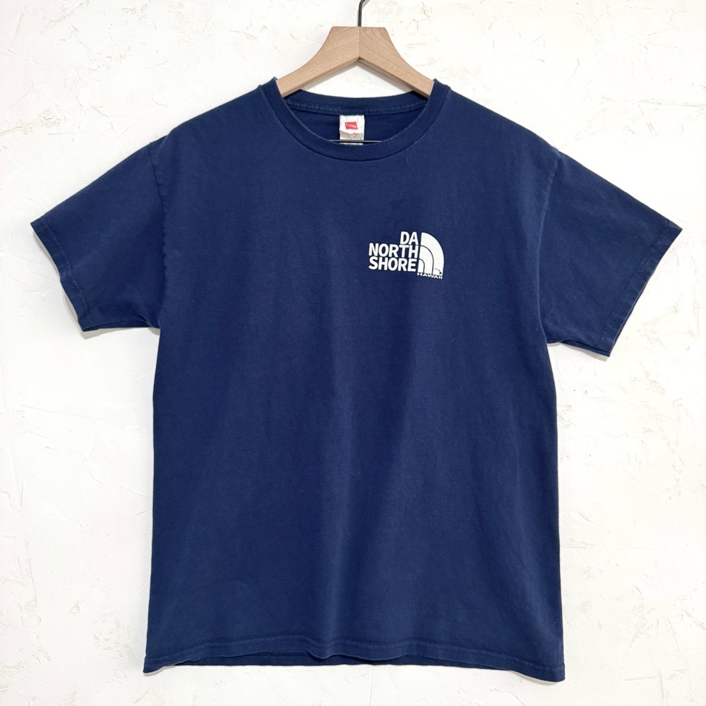 Hanes Hanes North Shore Hawaii Graphic Tee Navy M Beach Surf